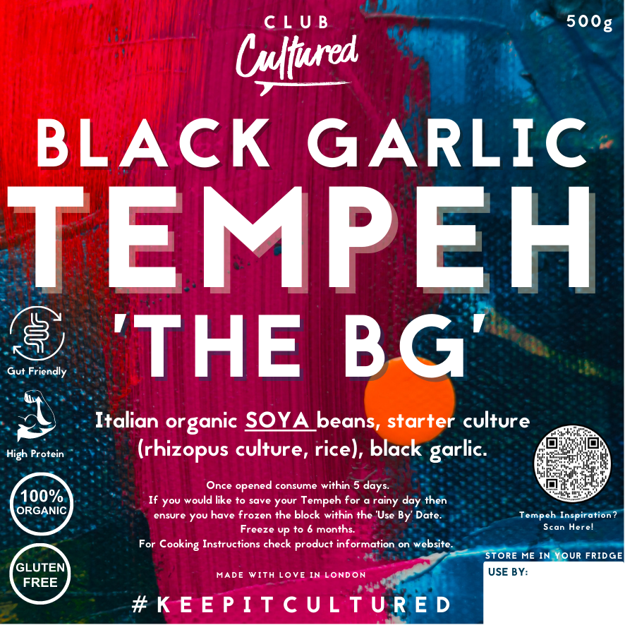 The BG - Organic Black Garlic Tempeh - 500g